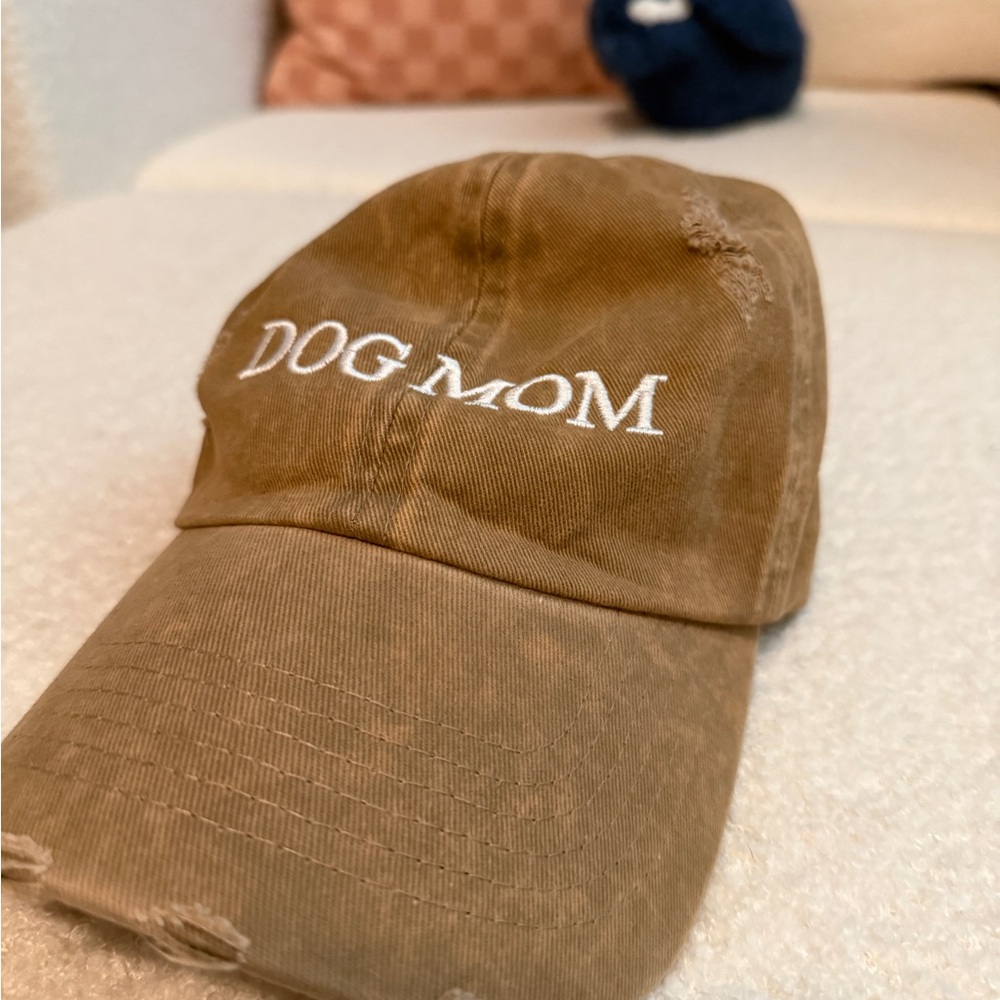 Brown 'Dog Mom' Cap